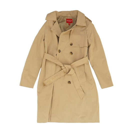 Khaki Solid Topcoat Coat