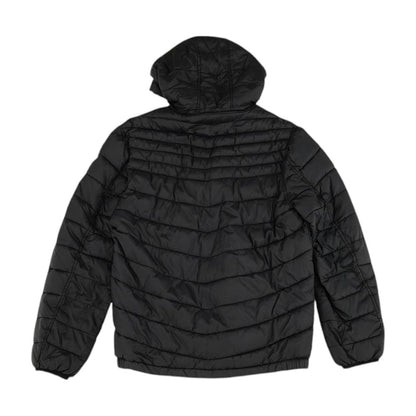 Black Solid Puffer Jacket