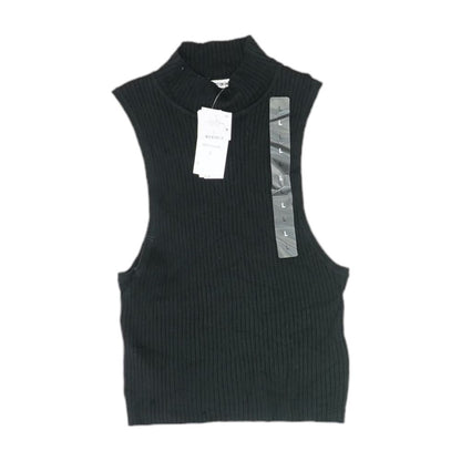 Black Solid Sleeveless Blouse