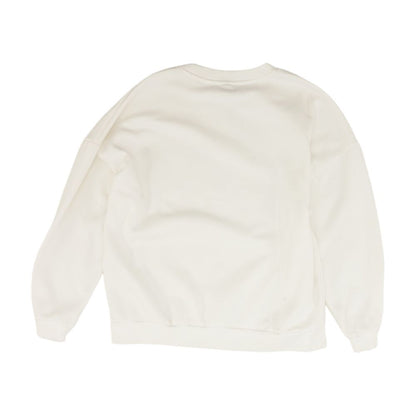 White Solid Sweatshirt