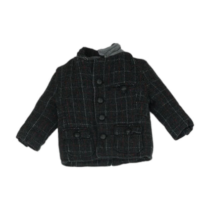 Charcoal Check Topcoat Coat