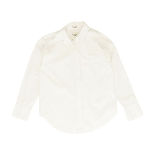 White Solid Button Down