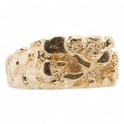 14K Gold Nugget Band