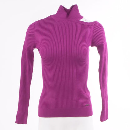 Magenta Solid Long Sleeve Blouse