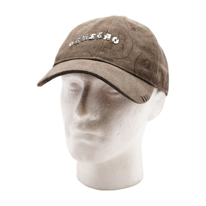 Brown Washed Hardware Logo Baseball Cap