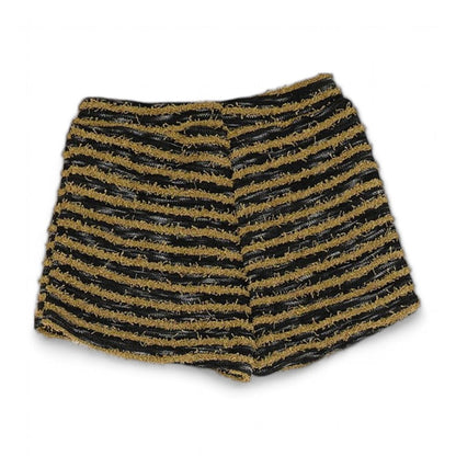 Brown Striped Shorts