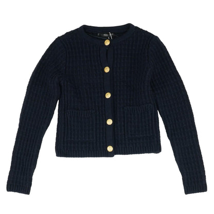 Navy Solid Cardigan Sweater