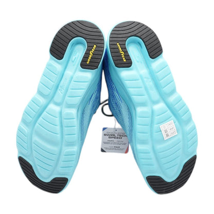 Swirl Tech Blue Low Top Athletic Shoes