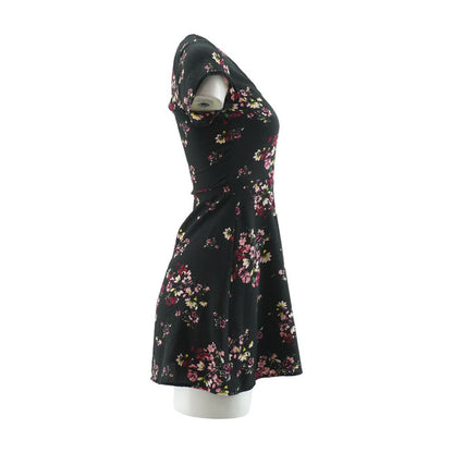 Black Floral Midi Dress