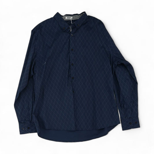 Navy Misc Long Sleeve Button Down