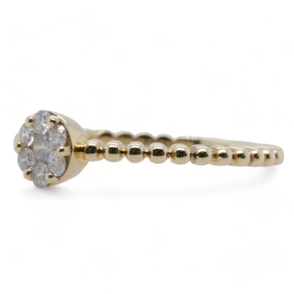 10K Gold Diamond Cluster Ring