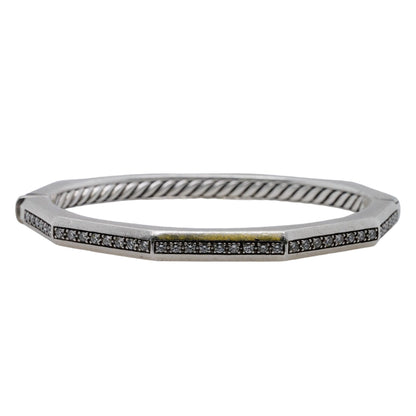 Sterling Silver Diamond Bangle Bracelet