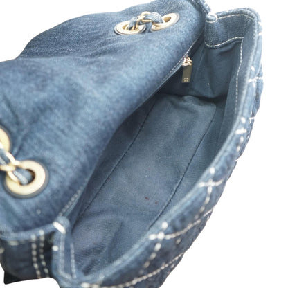 Denim Single Flap Bag