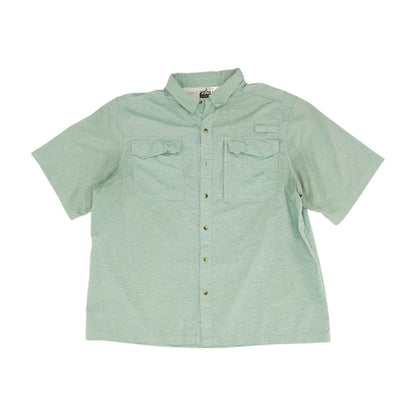 Teal Solid Outdoor Button Down