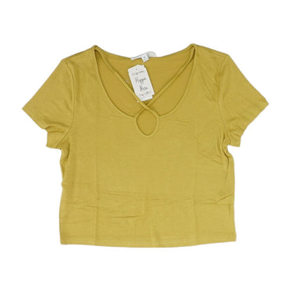 Green Solid Short Sleeve Blouse