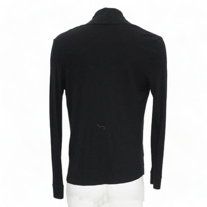 Black Solid Cardigan Sweater