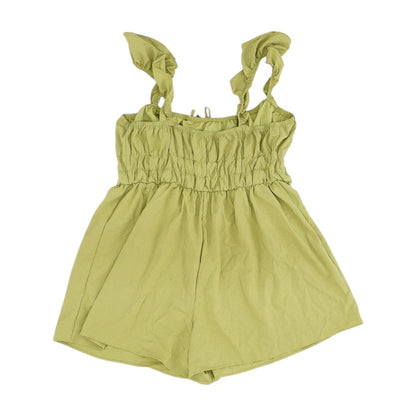 Green Solid Romper