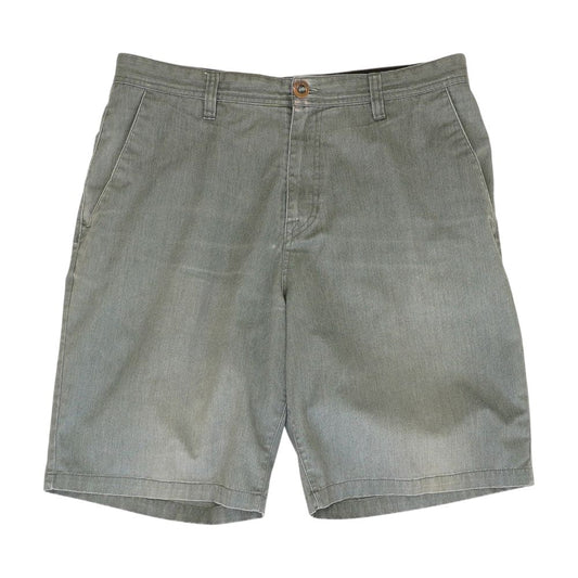 Gray Solid Chino Shorts