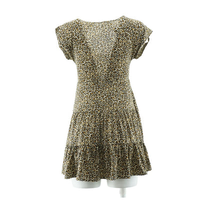 Brown Animal Print Mini Dress