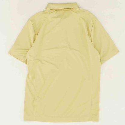 Beige Solid Short Sleeve Polo