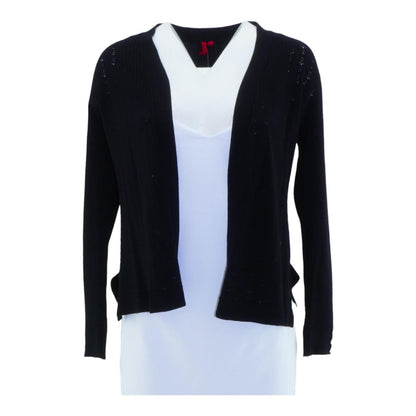 Black Solid Cardigan Sweater