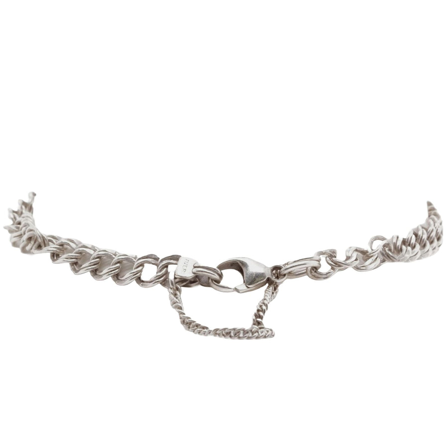 Double Curve Chain Bracelet with Charm