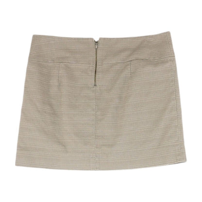 Tan Solid Mini Skirt