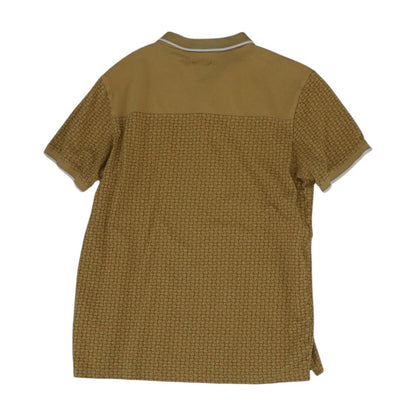 Tan Graphic Short Sleeve Polo