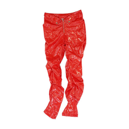 Red Solid Pants