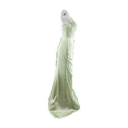 Green Solid Maxi Dress