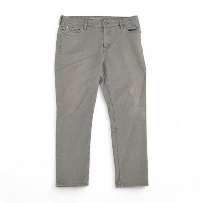 Gray Solid Regular Jeans