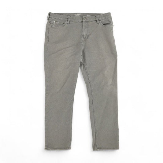 Gray Solid Regular Jeans