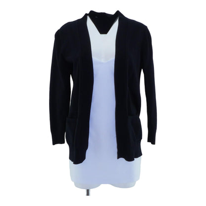 Black Solid Cardigan Sweater