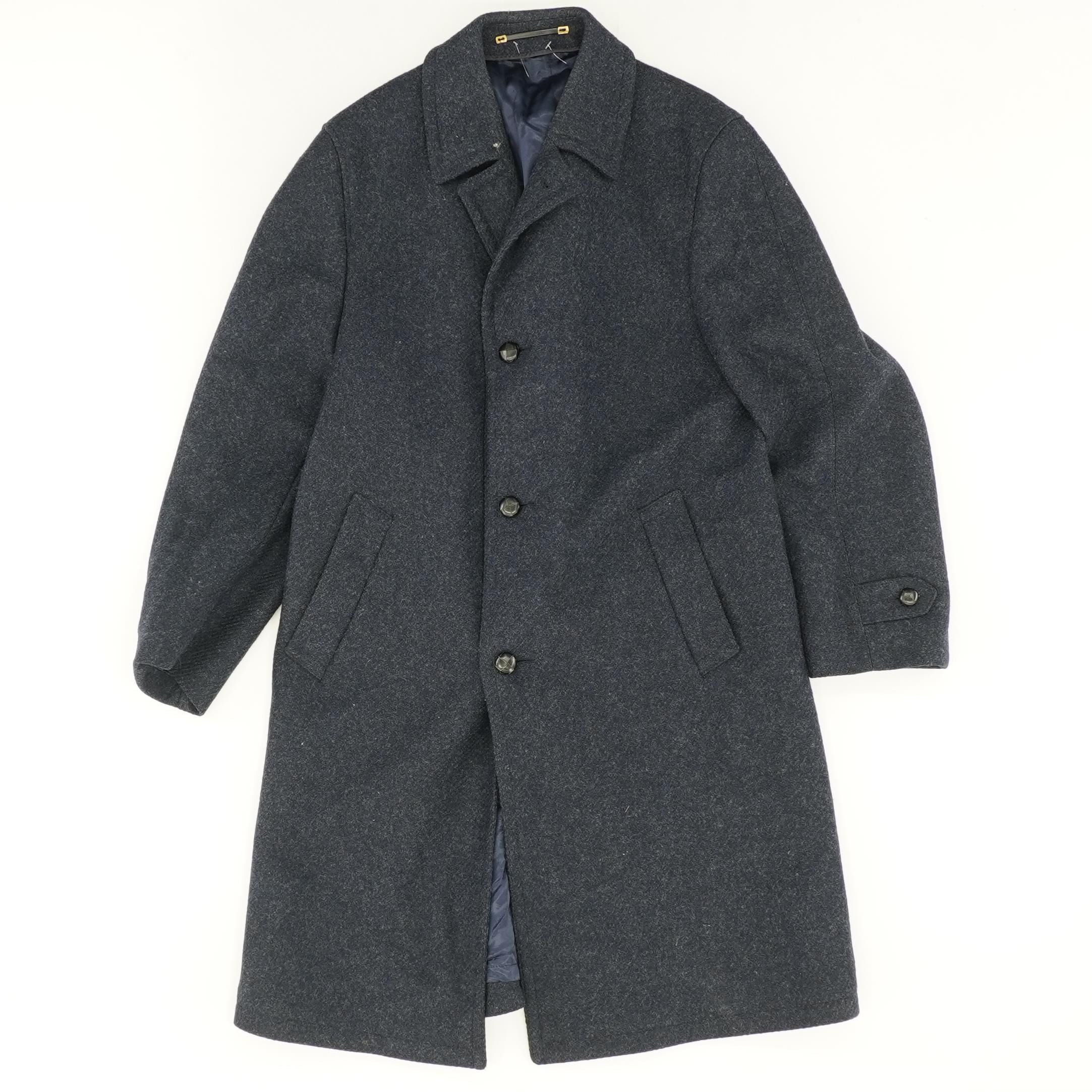 Vintage 1960's Navy Kynoch Wool Chester Coat