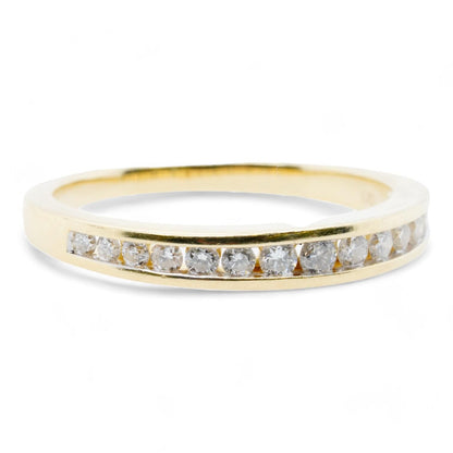 10K Gold Channel Set Diamond Band