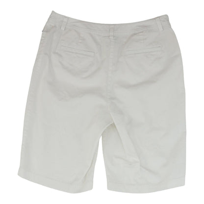 White Solid Chino Shorts