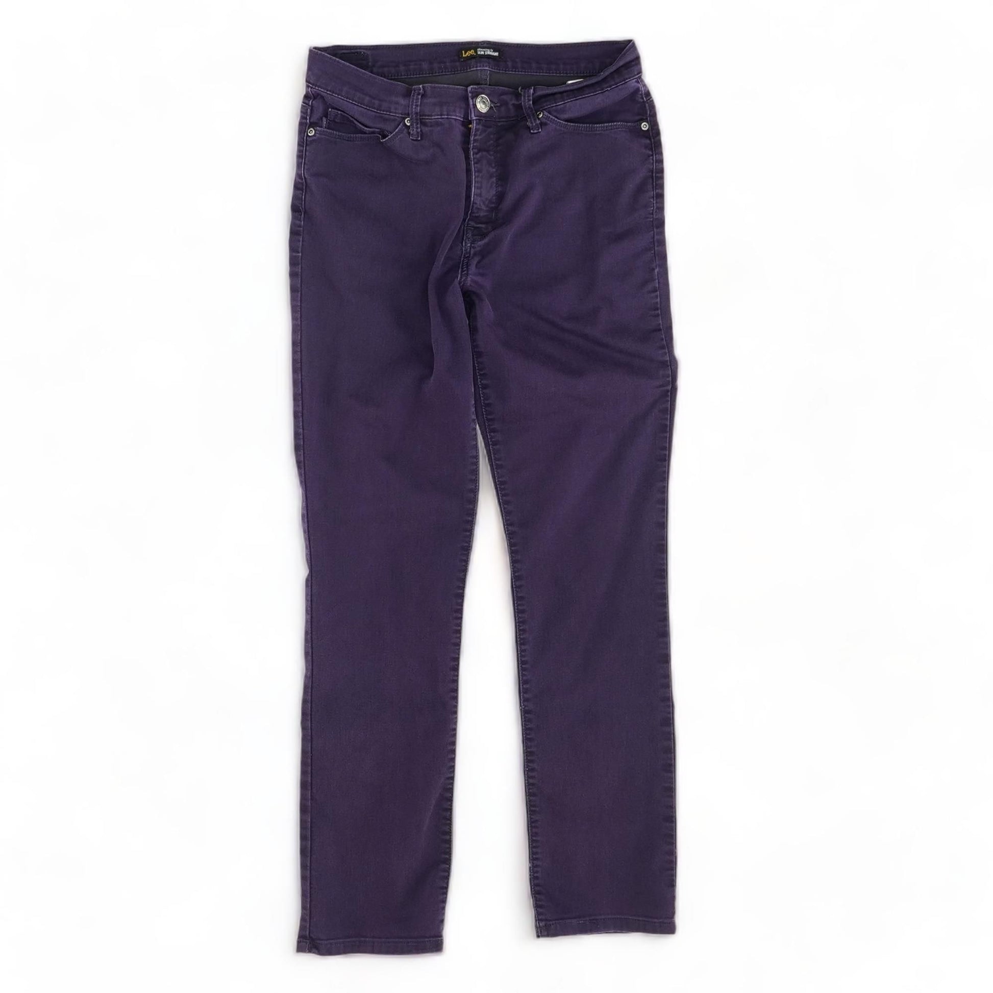 Low Rise Slim Leg Jean, Purple Denim