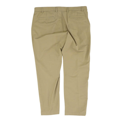 Khaki Solid Dress Pants