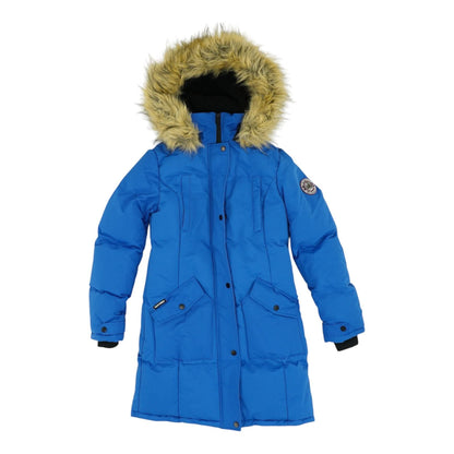 Navy Solid Puffer Coat