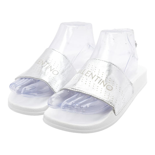 Silver Casual Slide Sandals