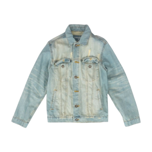 Blue Solid Denim Jacket