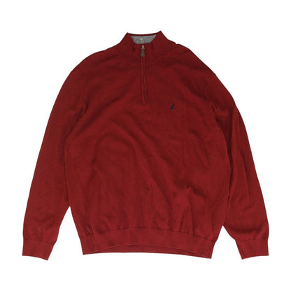 Maroon Solid 1/4 Zip Pullover