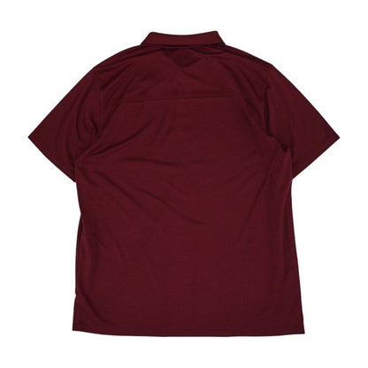 Maroon Solid Short Sleeve Polo