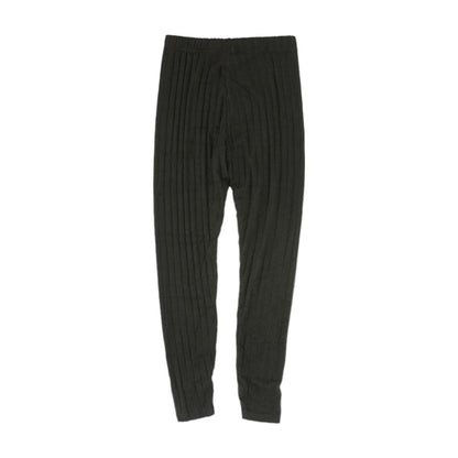 Black Solid Active Pants