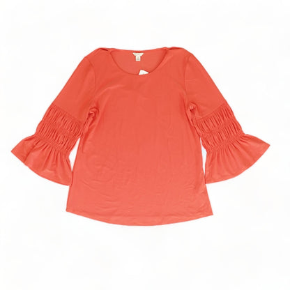 Coral Solid 3/4 Sleeve Blouse