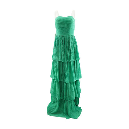 Green Solid Maxi Dress