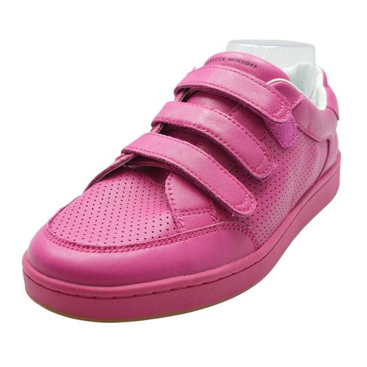 Perforated Pink Low Top Athletic Shoes