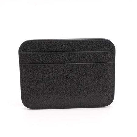 Compact Mini Wallet in Saffiano Leather with Money Clip and Coin Purse, Black
