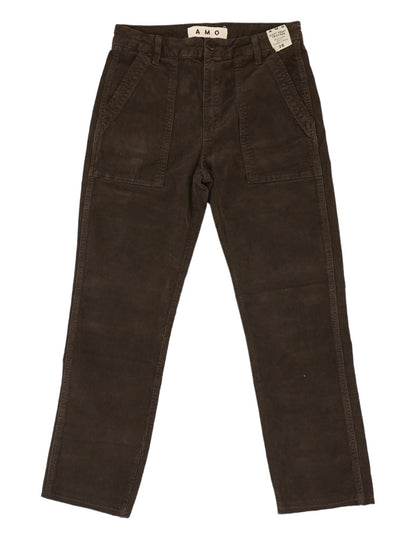 Brown Solid Pants