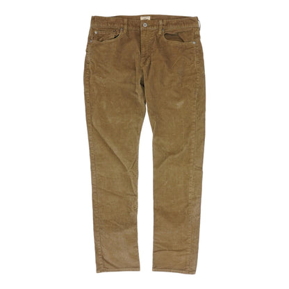 Brown Solid Five Pocket Pants